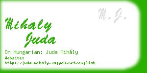 mihaly juda business card